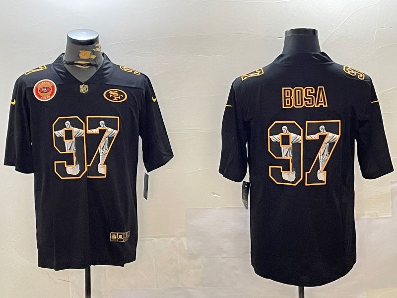 Men San Francisco 49ers #97 Bosa Black Fashion 2024 Nike Limited NFL Jersey style 14->san francisco 49ers->NFL Jersey